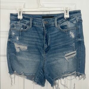 FLYING MONKEY - Distressed Denim Shorts (High Waisted)